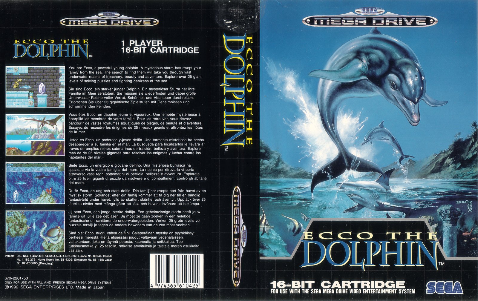 Ecco The Dolphin Para Sega Mega Drive Genesis 1780