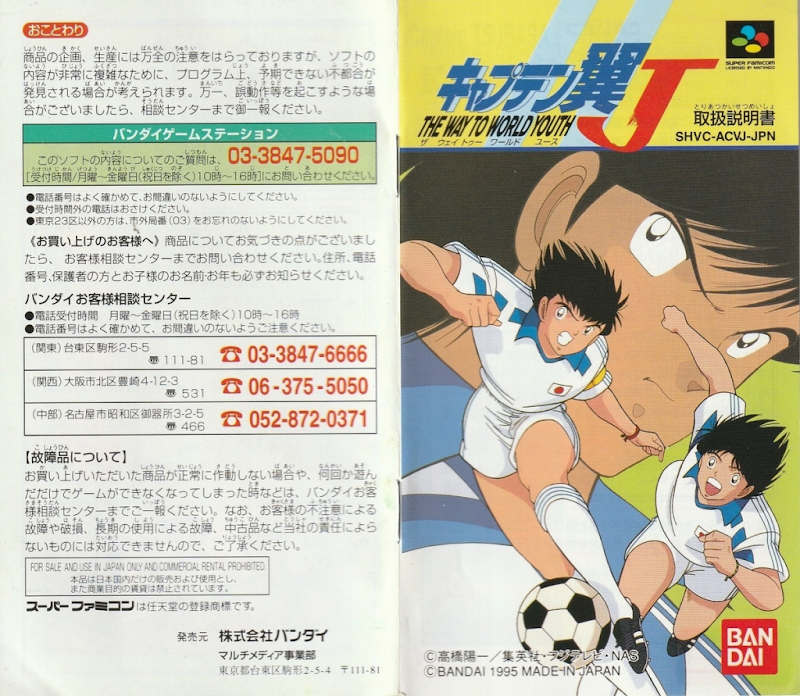 Captain Tsubasa J The Way to World Youth